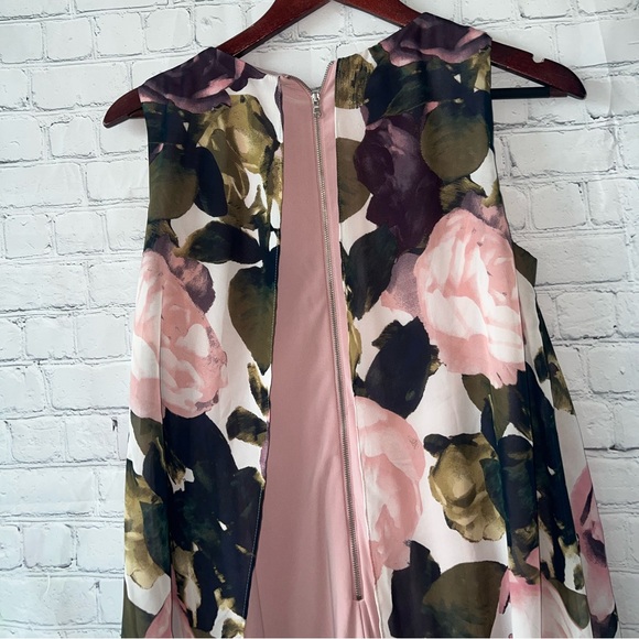 SLNY purple, pink & green floral sleeveless dress size 8 - Picture 12 of 12